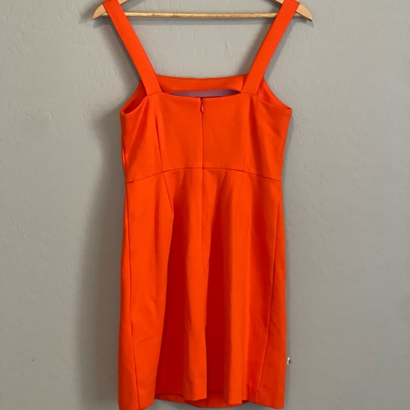 On 34th ~ Orange Sleeveless Square Neck A-Line Mini Dress - Picture 4 of 8